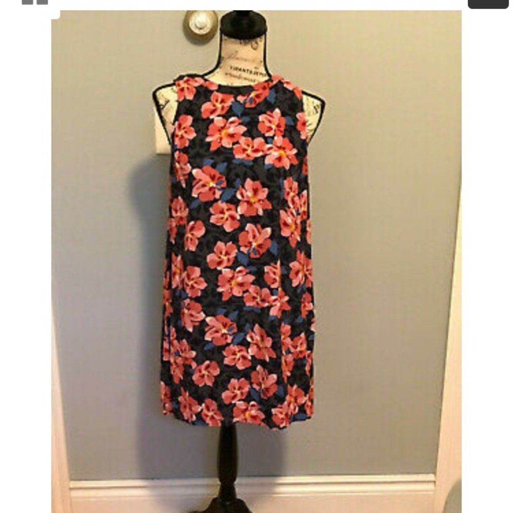 Loft sleeveless floral dress size small petite